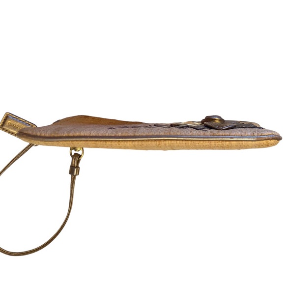 Coach Hamilton Collection Vintage Coated Straw Gold Metallic - Picture 10 of 16